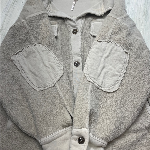 Free People Ruby Jacket Stone Color Button-Up Jacket Sz S - Picture 8 of 14